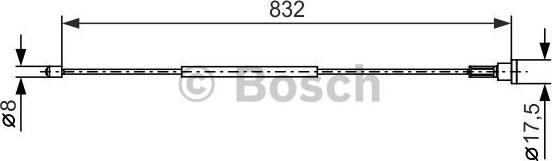 BOSCH 1 987 477 661 - Cavo comando, Freno stazionamento autozon.pro