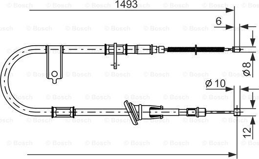 BOSCH 1 987 477 055 - Cavo comando, Freno stazionamento autozon.pro