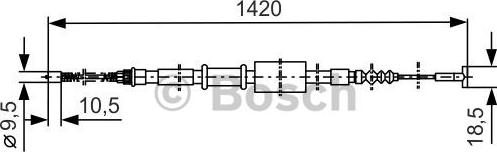 BOSCH 1 987 477 089 - Cavo comando, Freno stazionamento autozon.pro