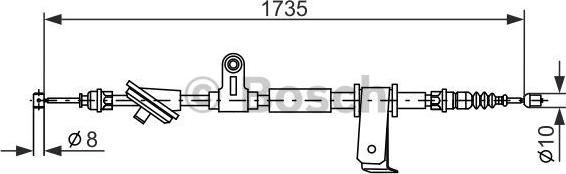 BOSCH 1 987 477 112 - Cavo comando, Freno stazionamento autozon.pro