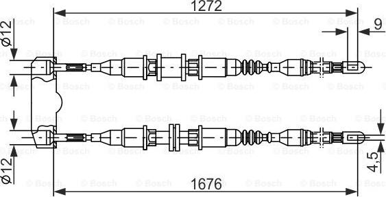 BOSCH 1 987 477 136 - Cavo comando, Freno stazionamento autozon.pro