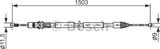 BOSCH 1 987 477 137 - Cavo comando, Freno stazionamento autozon.pro