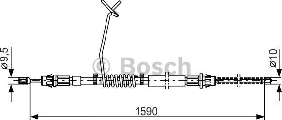 BOSCH 1 987 477 175 - Cavo comando, Freno stazionamento autozon.pro