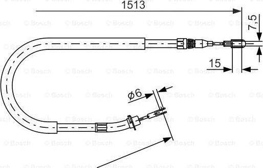 BOSCH 1 987 477 852 - Cavo comando, Freno stazionamento autozon.pro