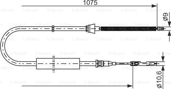 BOSCH 1 987 477 808 - Cavo comando, Freno stazionamento autozon.pro