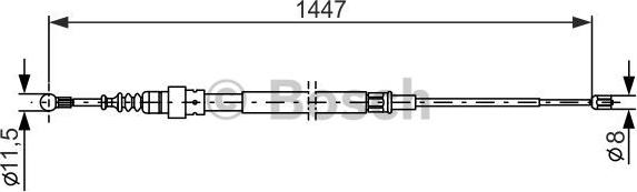 BOSCH 1 987 477 802 - Cavo comando, Freno stazionamento autozon.pro