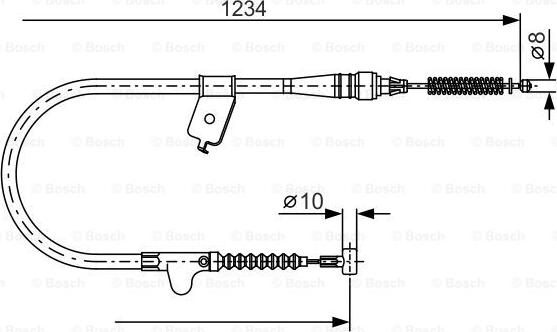 BOSCH 1 987 477 816 - Cavo comando, Freno stazionamento autozon.pro