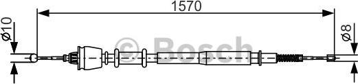 BOSCH 1 987 477 885 - Cavo comando, Freno stazionamento autozon.pro