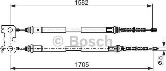 BOSCH 1 987 477 834 - Cavo comando, Freno stazionamento autozon.pro