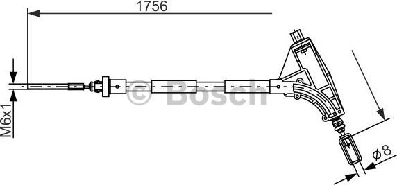 BOSCH 1 987 477 870 - Cavo comando, Freno stazionamento autozon.pro