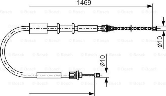 BOSCH 1 987 477 383 - Cavo comando, Freno stazionamento autozon.pro