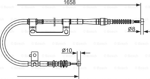 BOSCH 1 987 477 331 - Cavo comando, Freno stazionamento autozon.pro