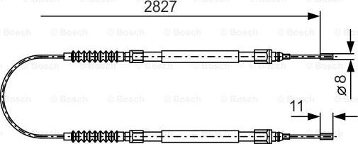 BOSCH 1 987 477 263 - Cavo comando, Freno stazionamento autozon.pro