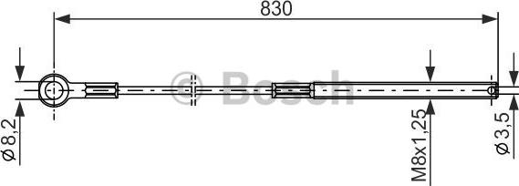 BOSCH 1 987 477 208 - Cavo comando, Freno stazionamento autozon.pro