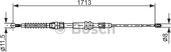 BOSCH 1 987 477 203 - Cavo comando, Freno stazionamento autozon.pro