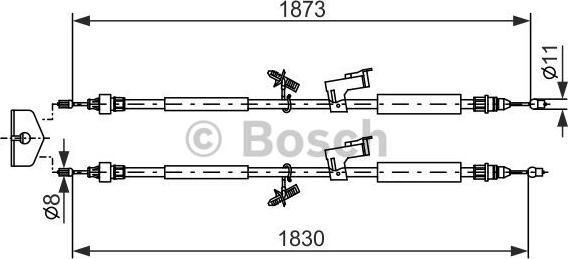 BOSCH 1 987 477 216 - Cavo comando, Freno stazionamento autozon.pro