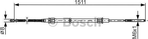 BOSCH 1 987 477 285 - Cavo comando, Freno stazionamento autozon.pro