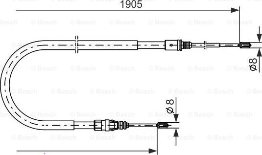 BOSCH 1 987 477 237 - Cavo comando, Freno stazionamento autozon.pro