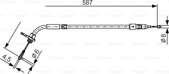 BOSCH 1 987 477 224 - Cavo comando, Freno stazionamento autozon.pro