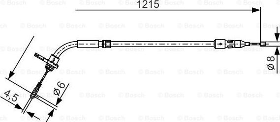 BOSCH 1 987 477 225 - Cavo comando, Freno stazionamento autozon.pro