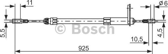 BOSCH 1 987 477 220 - Cavo comando, Freno stazionamento autozon.pro