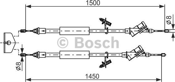 BOSCH 1 987 477 222 - Cavo comando, Freno stazionamento autozon.pro