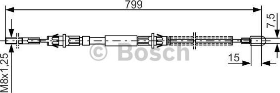 BOSCH 1 987 477 761 - Cavo comando, Freno stazionamento autozon.pro