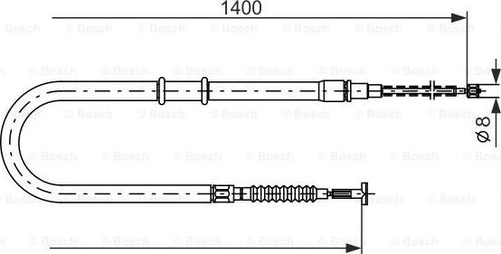 BOSCH 1 987 477 724 - Cavo comando, Freno stazionamento autozon.pro