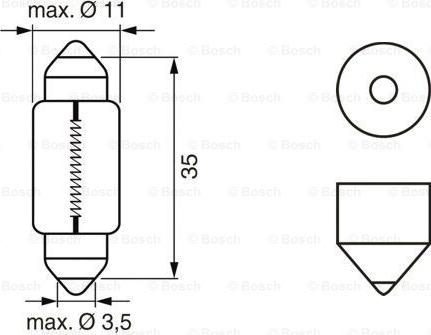 BOSCH 1 987 302 211 - Lampadina, Luce targa autozon.pro