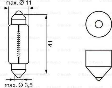 BOSCH 1 987 301 014 - Lampadina, Luce abitacolo autozon.pro