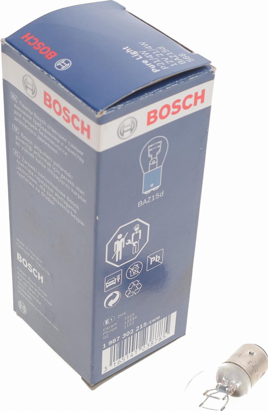 BOSCH 1 987 302 215 - Lampadina, Luce posteriore di stop autozon.pro