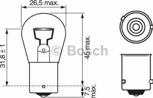 BOSCH 1 987 302 502 - Lampadina, Luce posteriore di stop autozon.pro