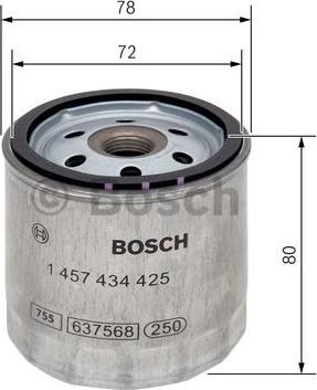 BOSCH 1 457 434 425 - Filtro carburante autozon.pro