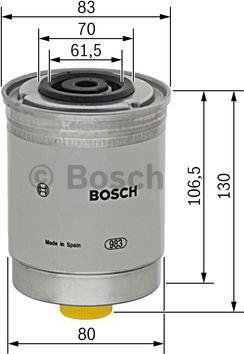 BOSCH 1 457 434 103 - Filtro carburante autozon.pro