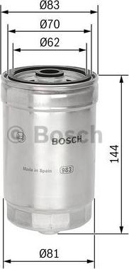 BOSCH 1 457 434 314 - Filtro carburante autozon.pro