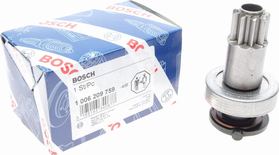 BOSCH 1 006 209 759 - Pignone, Motorino d'avviamento autozon.pro