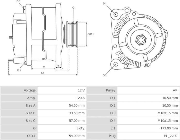 BOSCH 124425057 - Alternatore autozon.pro