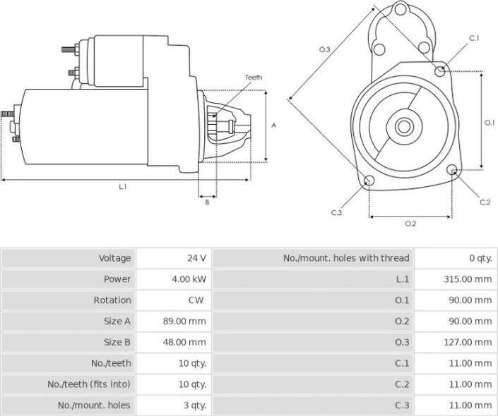 BOSCH 1231039 - Motorino d'avviamento autozon.pro