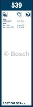 BOSCH 3 397 001 539 - Spazzola tergi autozon.pro