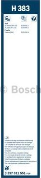 BOSCH 3 397 011 551 - Spazzola tergi autozon.pro