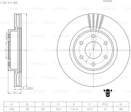 BOSCH F 005 X14 066 - Discofreno autozon.pro