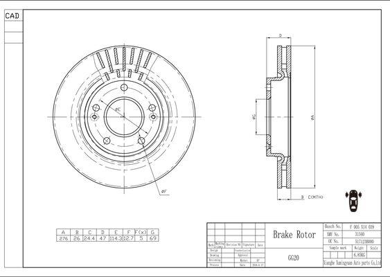 BOSCH F 005 X14 039 - Discofreno autozon.pro