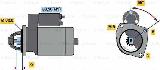 BOSCH F 000 AL0 327 - Motorino d'avviamento autozon.pro