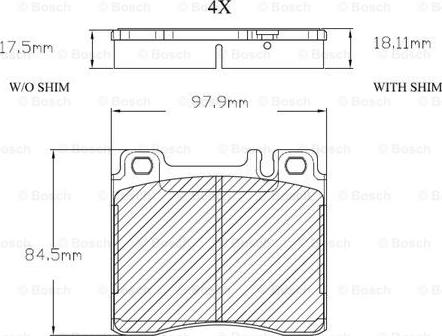 BOSCH F 03A 150 008 - Kit pastiglie freno, Freno a disco autozon.pro