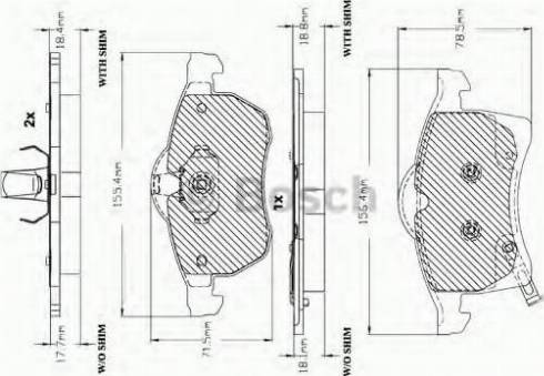 BOSCH F 03A 150 012 - Kit pastiglie freno, Freno a disco autozon.pro