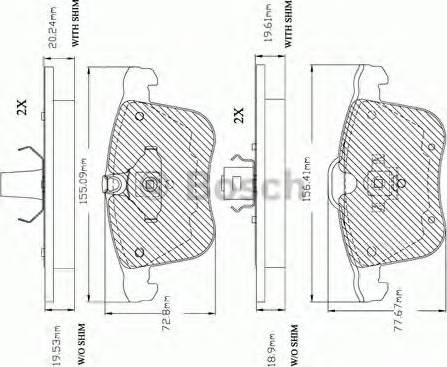 BOSCH F 03A 150 030 - Kit pastiglie freno, Freno a disco autozon.pro