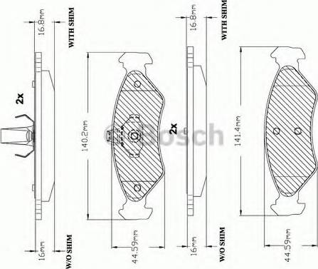 BOSCH F 03A 150 024 - Kit pastiglie freno, Freno a disco autozon.pro