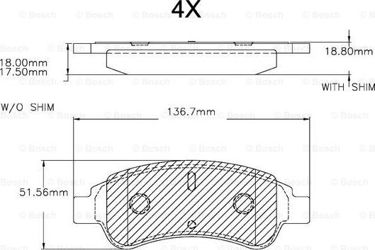 BOSCH F 03A 150 025 - Kit pastiglie freno, Freno a disco autozon.pro