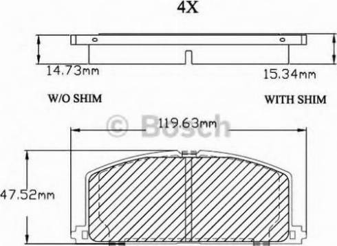 BOSCH F 03B 150 406 - Kit pastiglie freno, Freno a disco autozon.pro