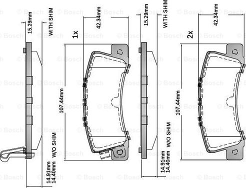 BOSCH F 03B 150 407 - Kit pastiglie freno, Freno a disco autozon.pro